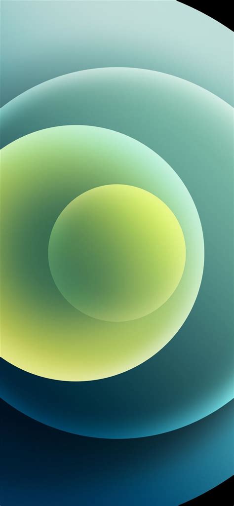 Colorful iPhone 12 Stock wallpaper Orbs Green Light iPhone 11 ...