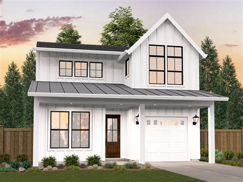 2-Story Narrow and Flexible Modern Farmhouse Plan - 85315MS | Architectural Designs - House Plans