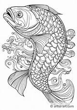 Tarpon Ausmalbild » Gratis Ausdrucken & Ausmalen Artus Art sketch template