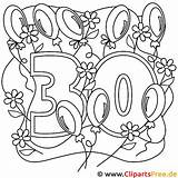 Ausmalbild Zum 30 Geburtstag sketch template