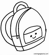 Backpack Coloring Pages Printable For Free Download sketch template