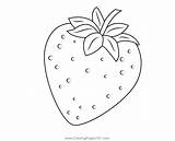 Strawberry Fruit Coloring Page For Kids  Free Printable sketch template