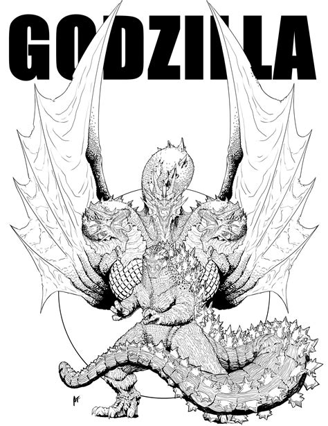 Godzilla Vs King Ghidorah by AndrewFroedge Godzilla Vs Gigan, Godzilla ...