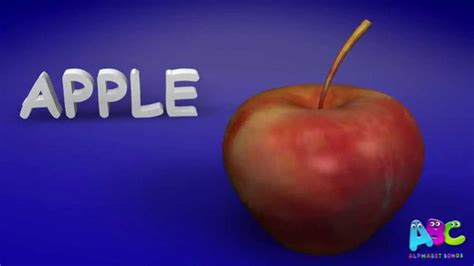 A is for Apple Alphabet song | Fruit Phonics Songs | 3D Animated Nursery... | Phonics song ...