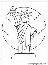 Páginas Para Colorir Da Estátua Liberdade Crianças  sketch template