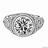 Sparkling Diamond Ring Coloring Page 13431 10559 sketch template