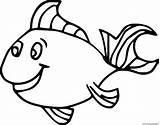 Simple Goldfish Coloring Page Printable sketch template