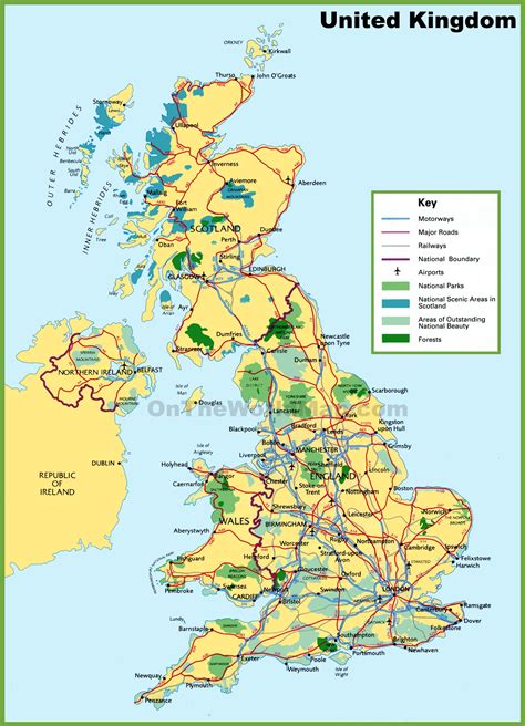 UK national parks map