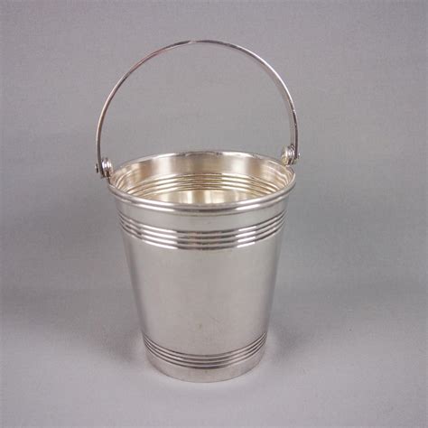 Silver Plated Ribbed Ice Bucket