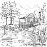 Cabin Coloring Pages  Free & Printable sketch template
