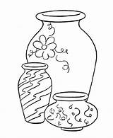 Printable Vase Coloring Page Sketch sketch template