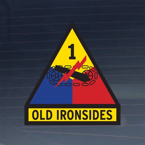 1st Armored Division Old Ironsides Army Unit Indoor Outdoor Vinyl Decal Multiple Sizes Available ...