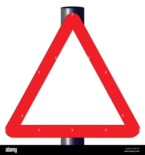 Blank Triangle Traffic Sign Stock Vector Image & Art - Alamy