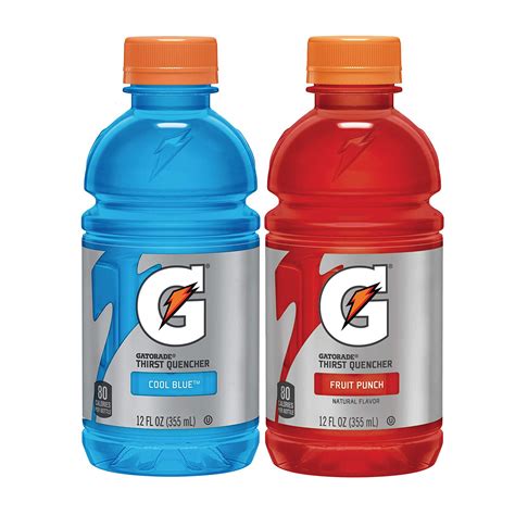 (24 Count) Gatorade Thirst Quencher Sports Drink Variety Pack, Fruit Punch and Cool Blue, 12 fl ...