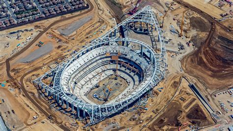 Chargers and Rams Commemorate L.A. Stadium Canopy Shell Topping Out