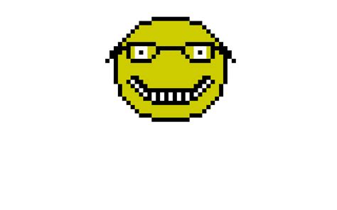Creepy nerd emoji pixel art