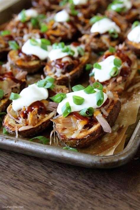 Pulled Pork Stuffed Potato Skins - Southern Bite