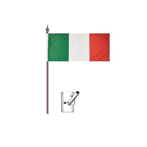 Italy Flag Bracket and Pole Kit