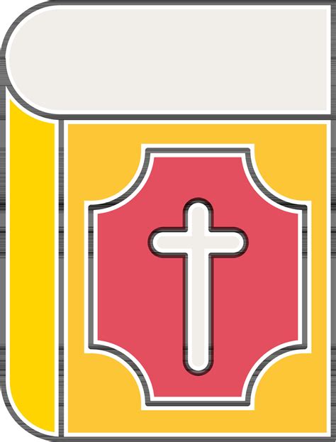 Bible book icon in red and yellow color. 24373899 Vector Art at Vecteezy