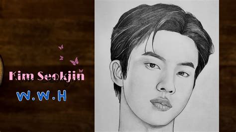 How to draw BTS Jin - Step by Step Drawing Tutorial 💜 YouCanDraw - YouTube