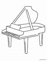 Klavier Coloring Pianino Kleurplaat Kolorowanki Instrumenten Instrument  sketch template
