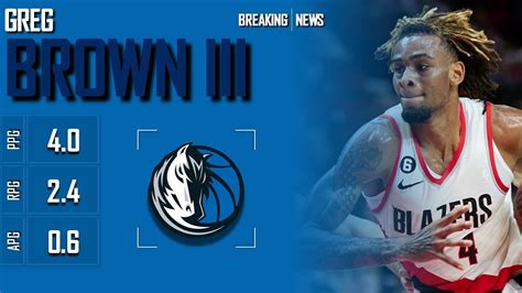 DALLAS MAVERICKS: Greg Brown III ᴴᴰ - YouTube