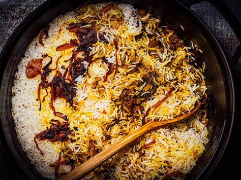 Lamb Biryani With Saffron, Yogurt, and Caramelized Onions Recipe