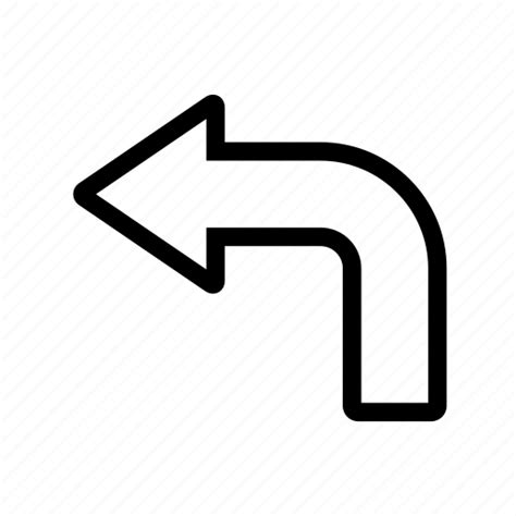 Arrow, left, turn icon