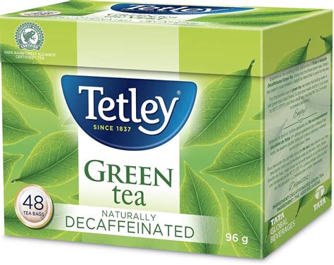 Tetley Naturally Decaffeinated Green Tea, 48 Count: Amazon.ca: Grocery