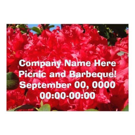 Company Picnic Corporate Barbeque Invitations 5" X 7" Invitation Card | Zazzle