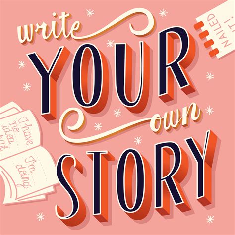 Write your own story, hand lettering typography modern poster design 694092 Vector Art at Vecteezy