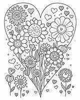 Hearts Coloring Pages  ColoringFunHouse sketch template