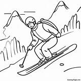 Skiing Adventure Coloring Page  Pagescom sketch template