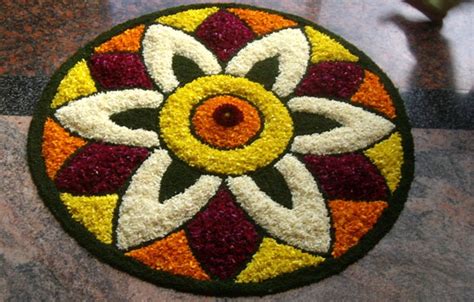 Beautiful Rangoli Designs With Flowers