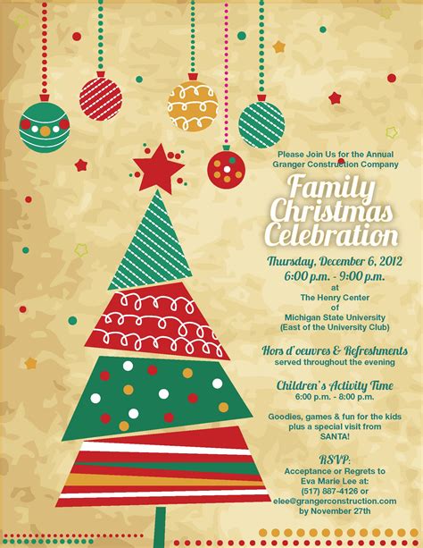 Work Christmas Party Invitation