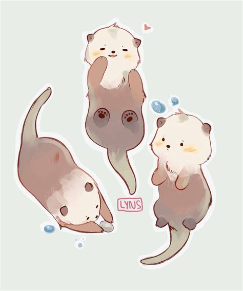 Cute Otter Drawing