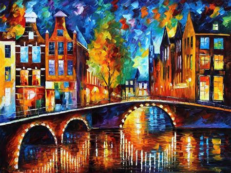 Netherlands Art Holland Painting On Canvas By Leonid Afremov | Etsy