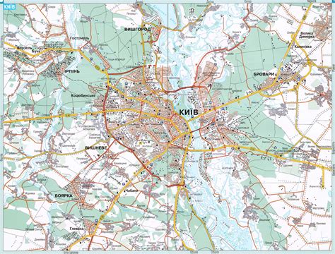 Large detailed transit map of Kiev city in Ukrainian | Vidiani.com | Maps of all countries in ...