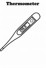 Blank Thermometer Coloring Page sketch template