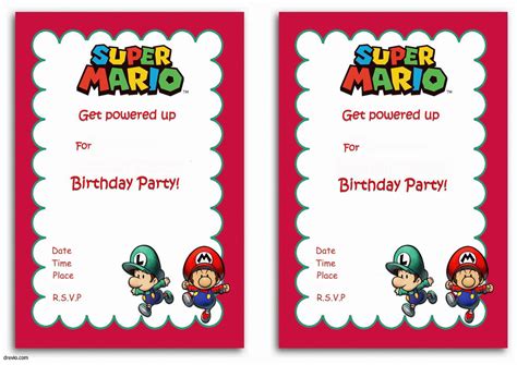 Free Printable Super Mario Bros Invitation Template | | FREE PRINTABLE ...