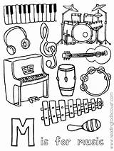 Preschool Music Coloring Pages sketch template