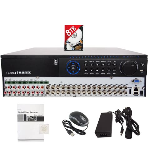 32Ch DVR with 8TB Hard Drive H.264 High-Definition Hybrid TVI AHD CVI ...