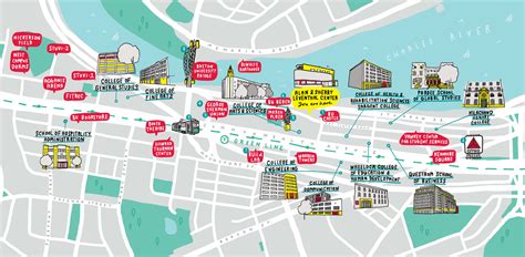 Boston University Campus Map on Behance