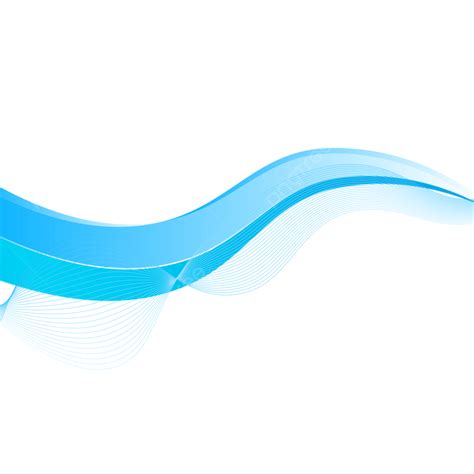 Blue Wavy Lines Background Cartoon Curved Abstract, Cartoon Clipart, Background Clipart, Wave ...