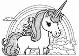Unicorn And Rainbow  Coloring Pages Page Page/2/image sketch template