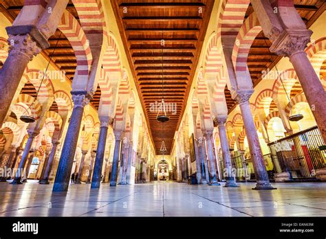 Hypostyle Hall in the Mosque-Cathedral of Cordoba, Spain Stock Photo ...