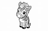 Cute Baby Zebra Coloring Page For Kids Graphic By Forhadx5 · Creative  sketch template
