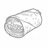 Burrito coloring Page – Coloring Corner sketch template