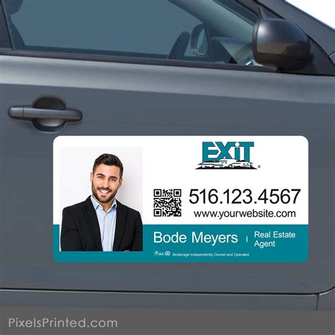 Printed EXIT Realty Real Estate Car Magnets, Realtor Car Magnets 12x24 ...