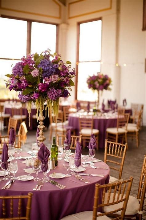 Plum purple and gold wedding color ideas | Colors for Wedding